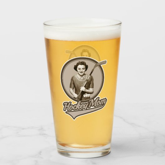 ホッケーママ タンブラーグラス (ドリンク裏面)