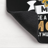 ホッケーママ – レトロホッケープレイヤーアイスホッケー マウスパッド (コーナー)