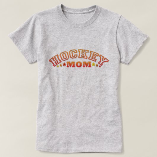 ホッケーママ、名前&ナンバーバックプリント Tシャツ (デザイン正面)