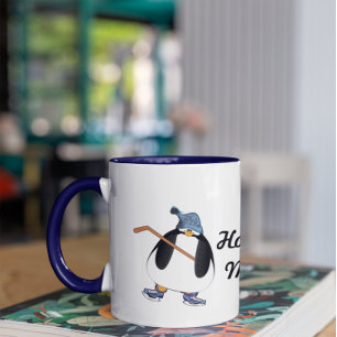 ホッケーマムペンギンとホッケースティック マグカップ