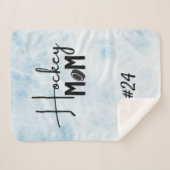 ホッケーマムリンクギアブランケット書道ブルーアイス シェルパブランケット (正面(横))