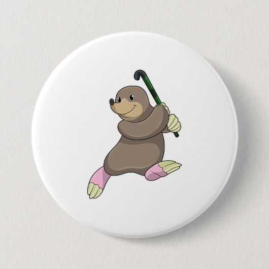 ホッケーモールアットホッケーこうもり 缶バッジ (正面)