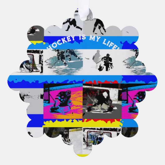 ホッケーライフ – アイスホッケープレイヤー オーナメントカード (裏面)