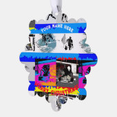 ホッケーライフ – アイスホッケープレイヤー オーナメントカード (左)