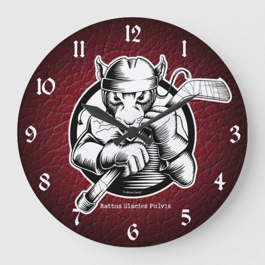 ホッケーラット ラージ壁時計 (正面)