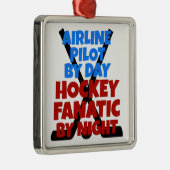 ホッケーラバーエアラインパイロット メタルオーナメント (右)