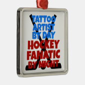 ホッケーラバータトゥーアーティスト メタルオーナメント (右)