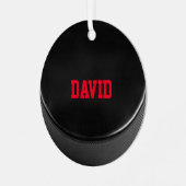 ホッケーラバーパーソナライズされたオーナメント メタルオーナメント (正面左)