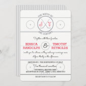 ホッケーラブ結婚式招待状 招待状 (正面/裏面)