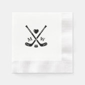 ホッケーラブ 縁ありカクテルナプキン (正面)