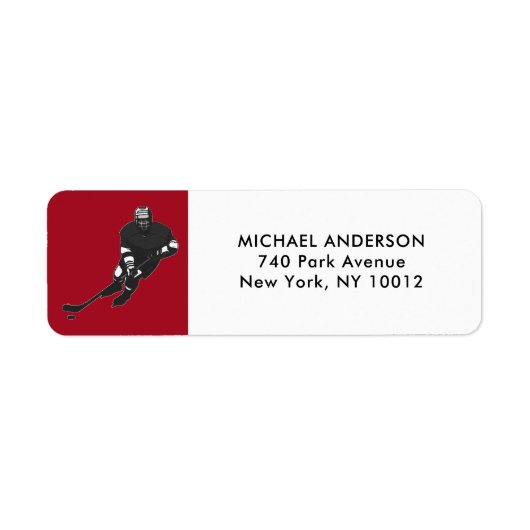 ホッケーリターン – 住所 シール (正面)