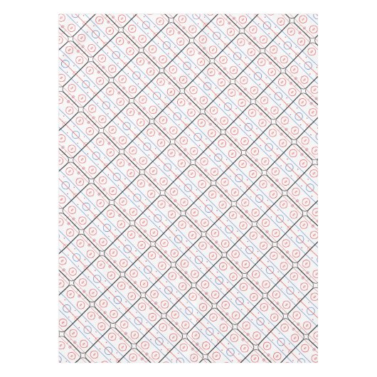 ホッケーリンクのコンパニオンのオートグラフレディ テーブルクロス (正面)