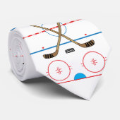 ホッケーリンクのホッケーがセンターアイスにスティック ネクタイ (ロール)