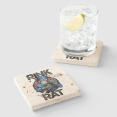 ホッケーリンクネズミ ストーンコースター (横)