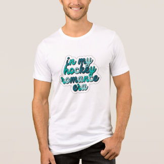 ホッケーロマンス時代のレトロなターコイズ ブックトック スポーツ トライブレンドTシャツ