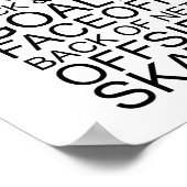 ホッケーワードタイポグラフィポスター ポスター (角)