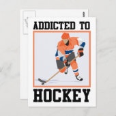 ホッケー中毒である ポストカード (正面/裏面)