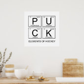ホッケー周期表のPUCK要素 ポスター (キッチン)
