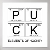 ホッケー周期表のPUCK要素 ポスター (正面)