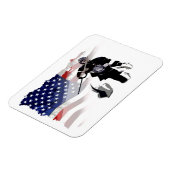 ホッケー国旗と米国国旗 マグネット (左側)