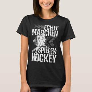 ホッケー女性アイスホッケーおもしろいギフト必須T Shi Tシャツ