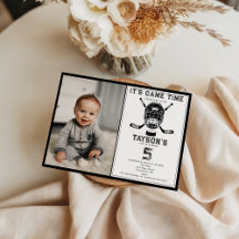 ホッケー好きな5歳の誕生日パーティーの写真