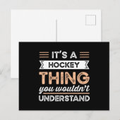 ホッケー好きにはたまらない面白いスポーツギフト ポストカード (正面/裏面)