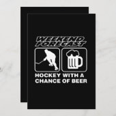 ホッケー好き | ビールが降るかもしれないホッケー シーズンカード (正面/裏面)