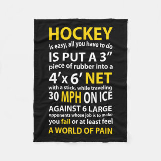 ホッケー引用文ホッケーは簡単ギフト女男性へ性ファン フリースブランケット