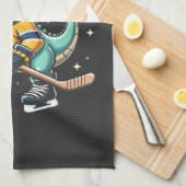 ホッケー恐竜愛好家 キッチンタオル (四つ折り)