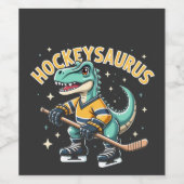 ホッケー恐竜愛好家 ワインラベル (シングルラベル)