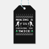 ホッケー愛好家のためのクリスマスデザイン ギフトタグ (正面)