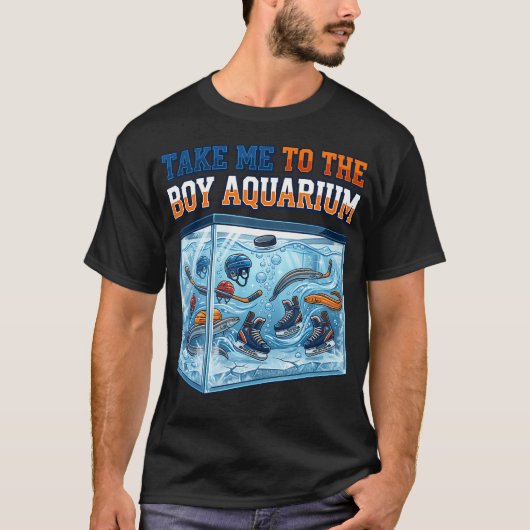 ホッケー愛好家のための少年水族館へ連れてって ファン Tシャツ (正面)
