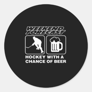 ホッケー愛好家 | Hockey With A Chance Of Beer ラウンドシール