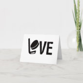 ホッケー愛空白の任意の大事な行事グリーティングカード カード (正面)