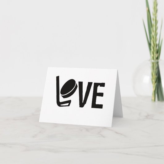 ホッケー愛空白の任意の大事な行事グリーティングカード カード (正面)