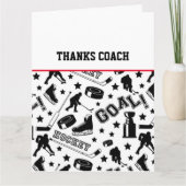 ホッケー感謝していコーチスポーツチームカラーおもしろい カード (正面)