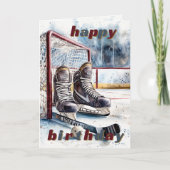 ホッケー折り畳みグリーティングカード カード (正面)