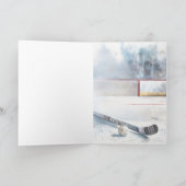 ホッケー折り畳みグリーティングカード カード (内部)