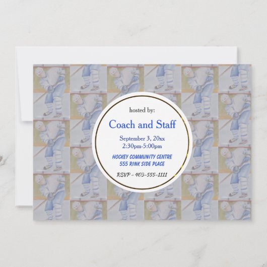 ホッケー招待状 招待状 (裏面)
