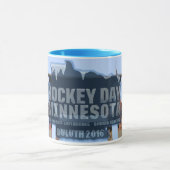 ホッケー日のミネソタ2016年のダルースの記念するマグ マグカップ (中央)