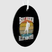 ホッケー最高のパーソナライズされたプキンビレット母 オーナメント (正面)