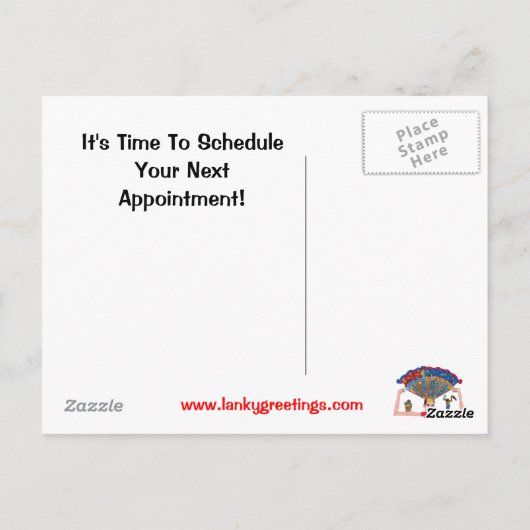 ホッケー歯科医リマインダーポストカード ポストカード (裏面)