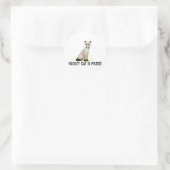 ホッケー猫が怒った ラウンドシール (バッグ)