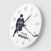 ホッケー生まれ用 – ホッケープレーヤー ラージ壁時計 (傾斜)