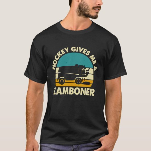 ホッケー男性へ与えの私はZamboner Tシャツ (正面)