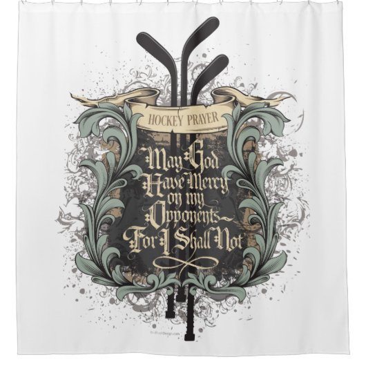 ホッケー祈りの言葉 シャワーカーテン (正面)