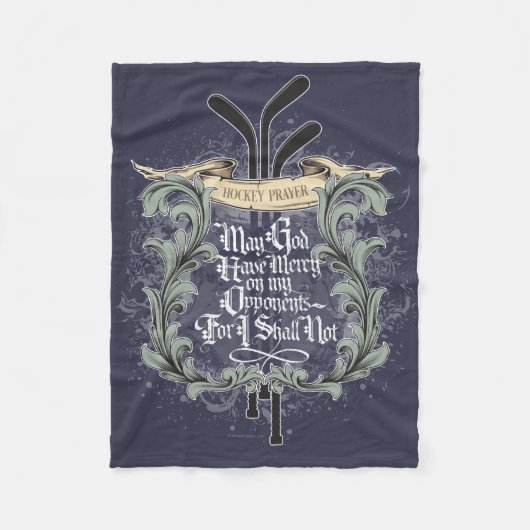 ホッケー祈りの言葉 フリースブランケット (正面)
