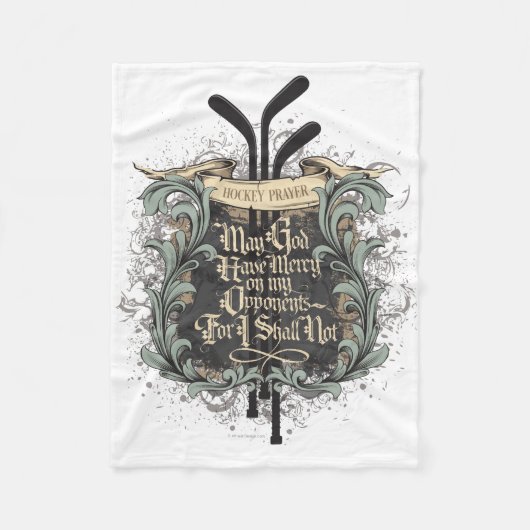 ホッケー祈りの言葉 フリースブランケット (正面)