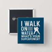 ホッケー私は水中を歩く 缶バッジ (正面&裏面)